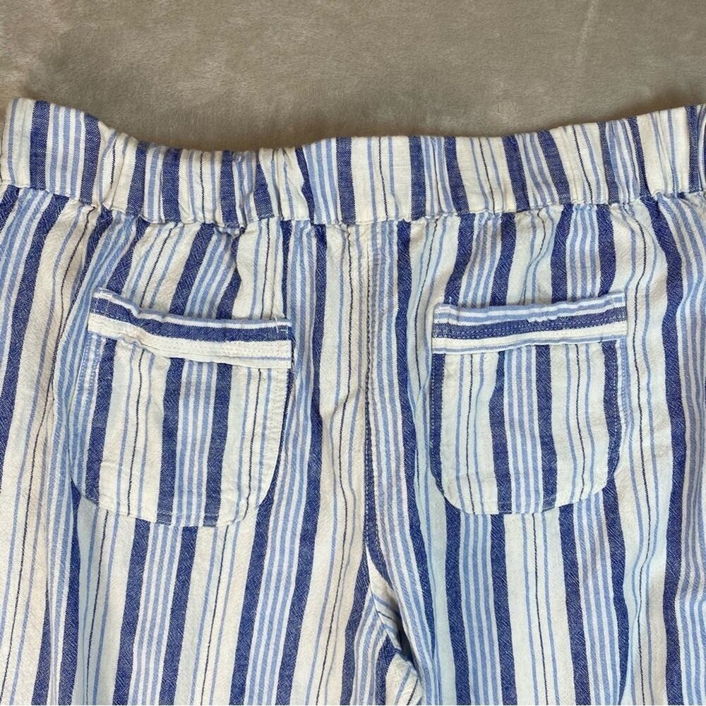 Per Se Woman’s Linen Pants Striped Elastic Waistband XL - Picture 5 of 7